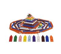 BOHS Montessori Cadenas y Cuadrados de Cuentas - Juguete Educativo para Aprendizaje de Conteo Saltado, Multiplicación y Números Cuadrados - Educación Matemática Preescolar