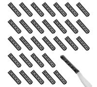 BOHUIZ 30 unidades de cordones de metal, cordones de metal, tapas finales de metal, puntas de cordón para sudaderas con capucha, zapatillas de deporte, pantalones, Negro