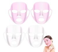 BOHUIZ 4 fundas de silicona para mascarillas, soporte reutilizable antiarrugas para mascarillas faciales para mascarillas, funda hidratante para mascarillas, evita la evaporación