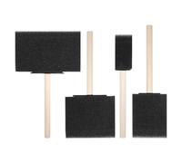 BOHUIZ 4 pinceles de espuma de esponja, 4 tamaños de pinceles de esponja de espuma con asas de madera para pintar, teñir, barnices y proyectos de manualidades