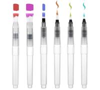 BOHUIZ 6 pinceles de agua, pincel para depósito de agua, acuarela con depósito de agua, pinceles rellenables, pinceles de acuarela para pintar