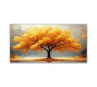 BOHUO Amarillo,gris Árbol de la vida Grandes Cuadros Modernos Lienzo, Árbol minimalista Poster Imagen Foto Decorativos Dormitorios Comedor Decoracion Salon-80x160cm Sin marco