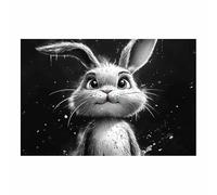 BOHUO Animal conejoes Salon Modernos Pared Decorativos Lienzo Divertido y tierno Cuadro Impresión Artística Imagen Decoracion de Pared Cocina（Rojo 8-20x30cm Sin marco