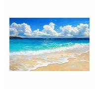 BOHUO Grande Paisaje Marino al Atardecer Cuadros Decoracion Salon Junto al mar Pintura Poster Imagen Foto Cuadros Decorativos Salon Dormitorios Comedor Pasillo（Blau 74-50x70cm Sin marco