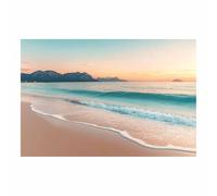 BOHUO Lienzos de Playa Cielo Azul del Mar de Impresión Junto al mar Moderno Cuadros Pared Imágenes Wall Art Prints Decor Canvas Grande XXL（Blau 46-70x100cm Sin marco