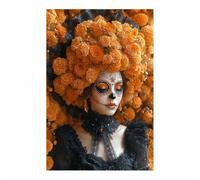 BOHUO Mujer Africana Mujeres negras africanas Cuadros Salon Lienzo Flores Moderno Cuadros Pared Imágenes Wall Art Prints Decor Canvas Grande XXL（Oro 43-40x60cm Sin marco