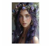 BOHUO Mujer Africana Mujeres negras africanas Cuadros Salon Lienzo Flores y plantas Cuadro Sobre Lienzo Moderno Dormitorio Cocina Cuadros Pared Imágenes Wall Art（50 blanco roto-30x40cm Sin marco