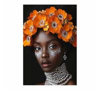 BOHUO Mujer negra Cuadros Decoración Salon Modernos Lienzo Moderno Cuadro Moderno Dormitorio Cocina Cuadros Pared Imágenes Wall Art Prints Decor Grande XXL（Plata 89-60x80cm Sin marco