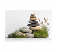 BOHUO Pósteres Estéticos de Zen Cuadros Modernos para Salón Hierba Cuadro De Arte De Pared Para Sala De Estar Carteles E Impresiones（Verde 6-50x70cm Sin marco