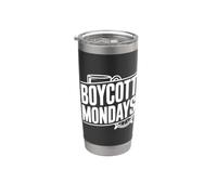 Boicot Lunes Divertido Anti Lunes Motivación Vaso térmico de acero inoxidable de doble pared