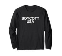 Boicot USA Productos Protesta Aranceles Político Manga Larga