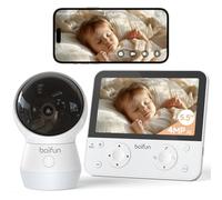 BOIFUN 2.5K/4MP 5.5'' Camara Vigilancia Bebe con Detección IA de Postura del Bebé al Dormir, WiFi Movil, Visión Nocturna, Luz Nocturna Incorporada, Rotación de 360°, Audio de 2 Vías, 4000mA