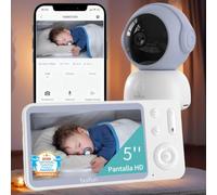BOIFUN 2026 Camara Vigilancia Bebe 2K/3MP con WiFi y App Móvil, 5" Pantalla | Visión Nocturna Invisible, Sichere Verbindung, Detección de Llanto, Movimiento y Sonido, Rotación 360° Seguimiento Automático
