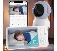 BOIFUN 2K 5" Camara Vigilancia Bebe con App Movil, Rotación de 360°, Monitoreo de Movimiento y Seguimiento Automático, Alarma de Área Personalizada, Zoom 4X, VOX