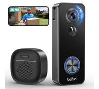 BOIFUN 2K Timbre Inalámbrico con Cámara, De la Cabeza a los Pies 180°, Timbre Videoportero Inalámbrico Exterior Impermeable, Detección Humana PIR, Visión Nocturna, Solo admite Wi-Fi de 2,4 GHz