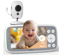 BOIFUN 720P Camara Vigilancia Bebe, Visión Nocturna Infrarroja Invisible, Detección de Temperatura, Canciones de Cuna, VOX, No Necesita WiFi, Protección de la Privacidad, Material de Seguridad ABS
