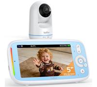 BOIFUN Baby Monitor Video, 360° Telecamera, 5 Pollici IPS Schermo da, 3050 mAh Batteria Ricaricabile, Zoom 3X, Modalità VOX, Notturna Visione, Ninne Nanne, per Bambini/Neonato Neonati
