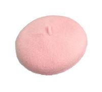 Boina colorida para gatos y perros, accesorios creativos de lana para mascotas, decoración de disfraz para mascotas, color sólido (rosa)