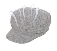 Boina con ala para Mujer - Gorros Tejidos y cálidos para niñas - Gorros cálidos de Invierno con Visera Sombrero de Elegante de esquí para Mujeres niñas