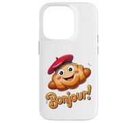 Boina de Croissant para niños, francés, Bonjour Carcasa para iPhone 14 Pro