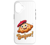 Boina de Croissant para niños, francés, Bonjour Carcasa para iPhone 16