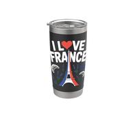 Boina de lavanda con croissant I Love France Vaso térmico de acero inoxidable de doble pared
