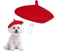 Boina para Perro, Boinas para Perros Gorro Ajustable, Lindo Sombrero para Gato con Cuerda Ajustable, Boina Perro Gato, para Reuniones Familiares Fiesta Festival Cosplay Mascarada