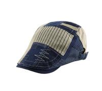 Boina Plana de algodón para Hombre y Mujer, Gorra de Pico de Pato con Letras Bordadas, Gorra de Vendedor de periódicos con Empalme, Boina de conducción Ajustable,Light Gray,One Size Fits All