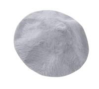 Boina verde Sombreros Mujer Versatile Trendy Artist Hats Knitted and Warm Boina Terra, gris, M