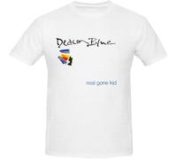 BOINAITS Deacon Blue Real Gone Kid Graphic T Shirts for Men Crew Neck White M