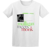 BOINAITS Gerry Mulligan Meets Monk Funk Design Men Adult Short Sleeve T Shirt White XL