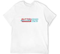 BOINAITS Jenson Button 22 Motor Racing Mens T-Shirt White M
