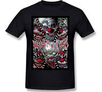 BOINAITS Killer Klowns from Outer Space Men's Basic Super Soft Cotton T-Shirt Summer Black 3XL