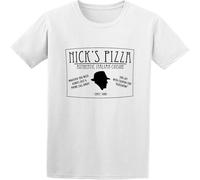 BOINAITS List Nicks Pizza Funny Slogan Raymond Reddington Birthday Present Men Adult Short Sleeve T Shirt White L