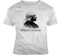 BOINAITS Menelik of Ethiopia T Shirt Fit Casual Graphic Short Sleeve Tops White 3XL