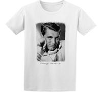 BOINAITS Men's Cary Grant Cotton T Shirt Fit Casual Graphic Short Sleeve Tops White L