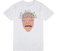 BOINAITS Men's Ciggy Butt Brain T Shirt Fit Casual Graphic Tops White S