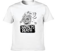 BOINAITS Men's Napalm Death Hatred Surge Carcass Brutal Truth Terrorozer Cotton T Shirt White 3XL