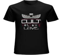 BOINAITS The Cult Love Symbols Casual Custom Short Sleeve Cotton T Shirt Black XXL