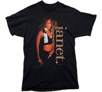 BOINAITS Vintage Janet Jackson World Tour T-Shirt Funny Vintage Gift for Her Him All Black S