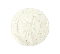 Boinas de punto elástico para mujer, estilo francés, sombrero de pintor para adolescentes, primavera, otoño, accesorio para la cabeza, sombrero de pintor para mujer, uso diario, blanco, Talla única