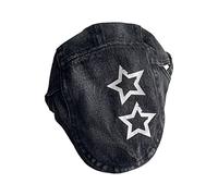 Boinas para adultos con patrón de estrellas para exteriores, sombrero de sol lavado hacia adelante, sombrero de mezclilla para mujer, accesorios para el cabello lavado, Negro, Talla única