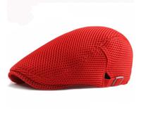 Boinas Para Hombre Gorras De Sombrero De Sol Transpirables Para Hombres Mujeres Gorra De Boina De Malla Sólida Gorra De Boina Hombre Mujer Gorra Plana Sombreros De Boina 55-60Cmestilo Ajustable2Red