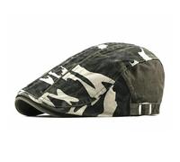 Boinas Sombreros Boinas De Camuflaje Sombreros Para Hombres Mujeres Gorras De Espiga De Patchwork Gorra De Vendedor De Periódicos De Algodón Lavado Sombrero Plano Ajustable 55 A 60 Cm Verde Ejército