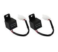 Boisbresil 2PCS Relé Intermitentes LED Moto 2 pin Relé para Intermitente LED de Moto Universal Indicadores de la Motocicleta LED Flasher Relay Universal para Moto Señal de Vuleta Lámpara