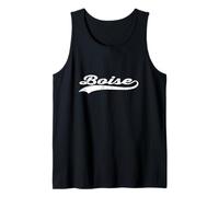 Boise Idaho Vintage Cursiva US Ciudad Nombre Retro Deportes Camiseta sin Mangas