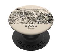 Boise Idaho Vintage Horizonte Dibujo PopSockets PopGrip Adhesivo