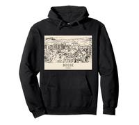 Boise Idaho Vintage Horizonte Dibujo Sudadera con Capucha