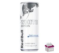 Boisson Énergisante Bull White Edition Coco Açaï - 12 x 25cL