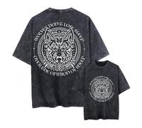 boiszeda Acid Wash Oversized Camiseta Hombre Negro Oversized Gym Tshirt Vikingo Camiseta Hombre - Algodón Y2K Vikingo Costume - for Dinner, Movie & Coffee